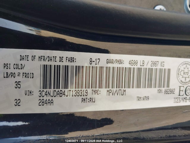 3C4NJDAB4JT139319 Jeep Compass