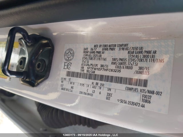 Ford 5.0l-4v 2017 1FTFW1EF7HFC63235 Image 9