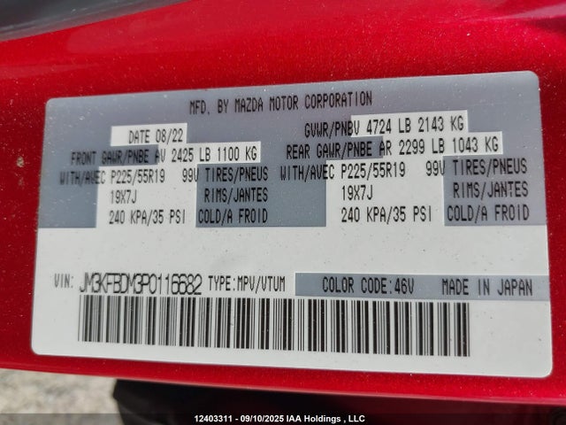 Mazda pyud 2023 JM3KFBDM3P0116682 Image 9