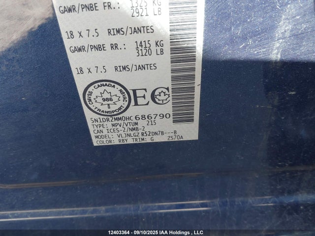 Nissan Pathfinder 2017 5N1DR2MM0HC686790 Image 18