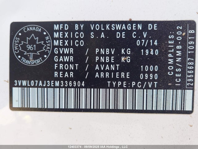 Volkswagen Jetta 2014 3VWL07AJ3EM336904 Image 18