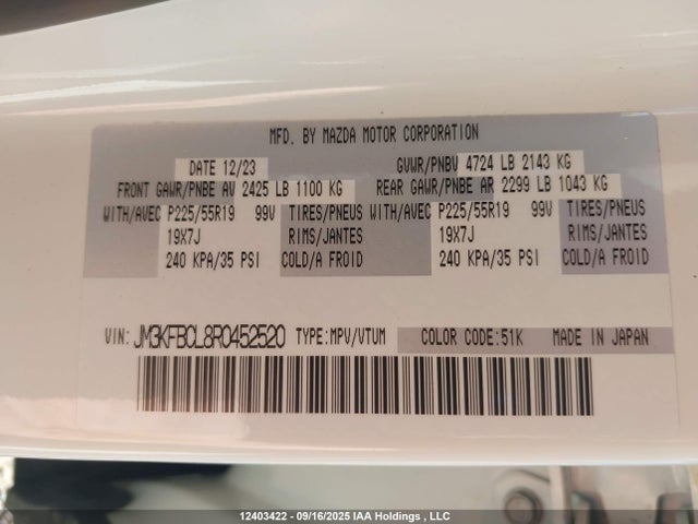 Mazda py 2024 JM3KFBCL8R0452520 Image 18