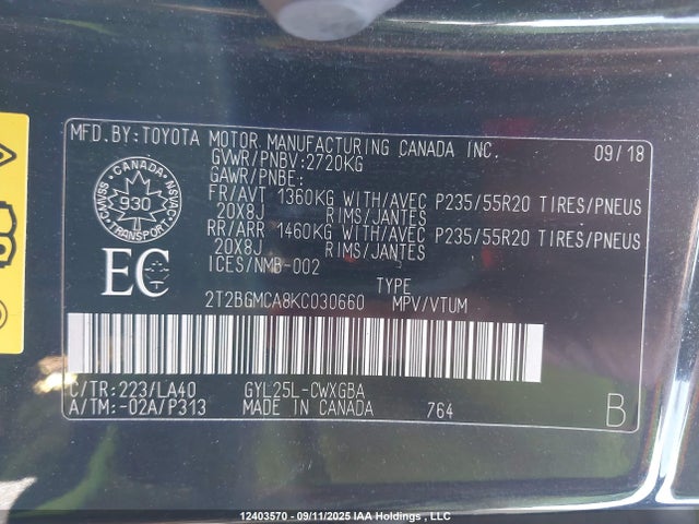 Lexus 2gr-fks 2019 2T2BGMCA8KC030660 Image 9