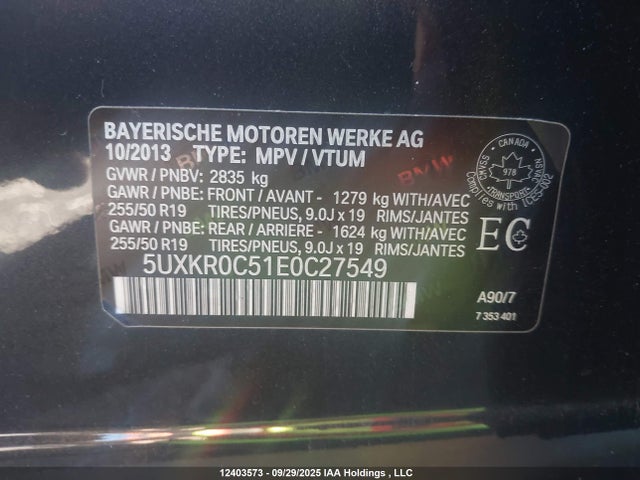BMW 2014 2014 5UXKR0C51E0C27549 Image 9