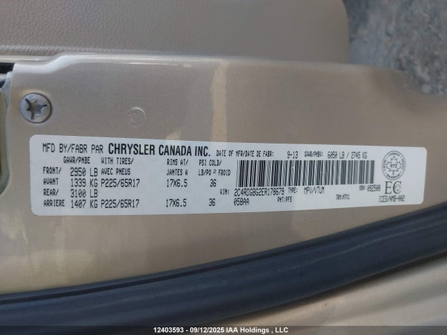 2C4RDGBG2ER178679 Dodge 2014