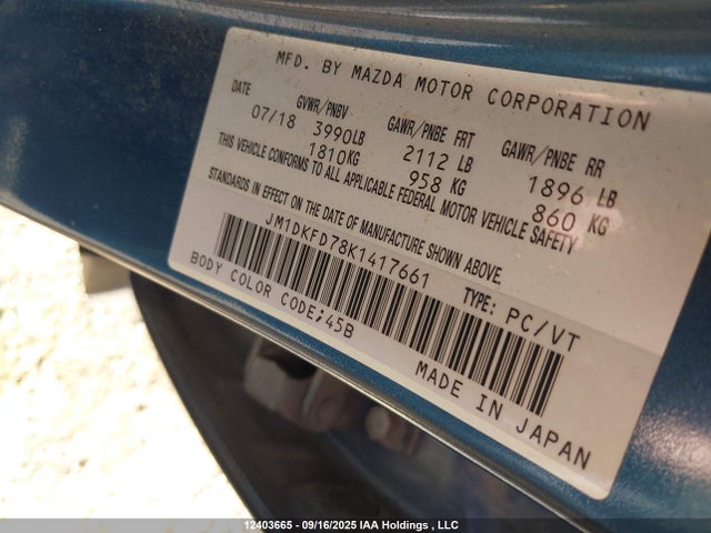 Mazda pe 2019 JM1DKFD78K1417661 Image 9