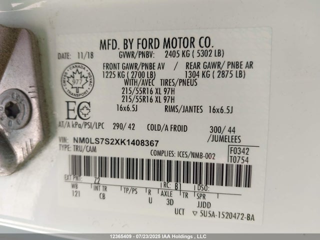 Ford Transit Connect 2019 NM0LS7S2XK1408367 Image 9