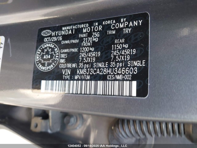 Hyundai t-gdi gamma 2017 KM8J3CA28HU346603 Image 17