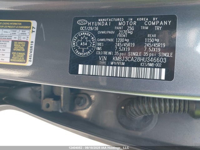 Hyundai t-gdi gamma 2017 KM8J3CA28HU346603 Image 9