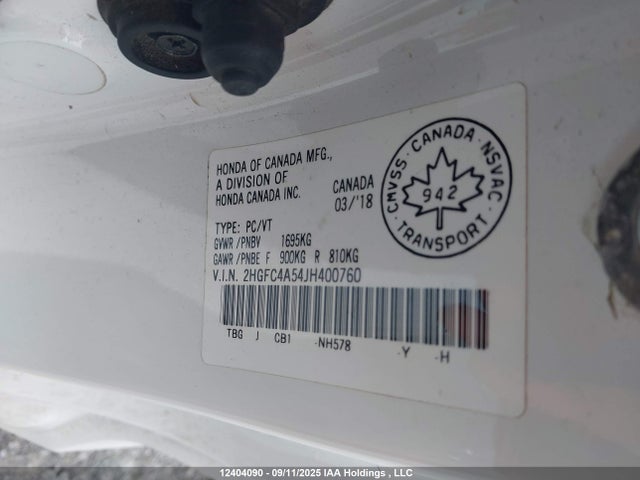 Honda k20c2 2018 2HGFC4A54JH400760 Image 9