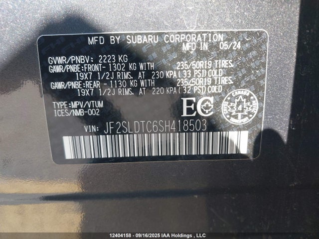 JF2SLDTC6SH418503 Subaru na