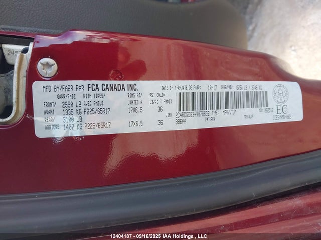 Dodge Grand Caravan 2017 2C4RDGEG3HR878632 Image 9