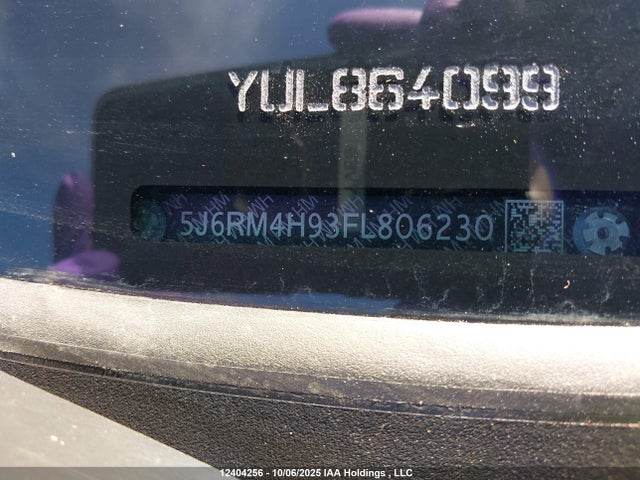Honda k24w9 2015 5J6RM4H93FL806230 Image 9