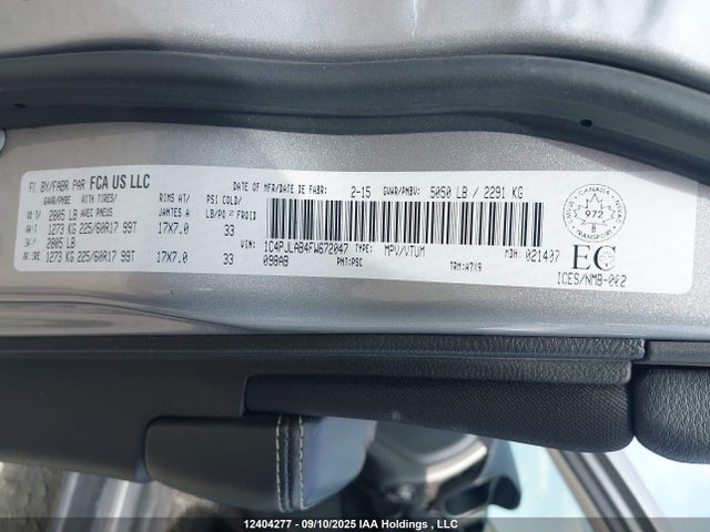 Jeep Cherokee 2015 1C4PJLAB4FW672047 Image 9