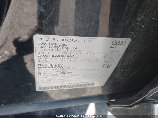 WA1C2AFP8HA011295 Audi 2.0t