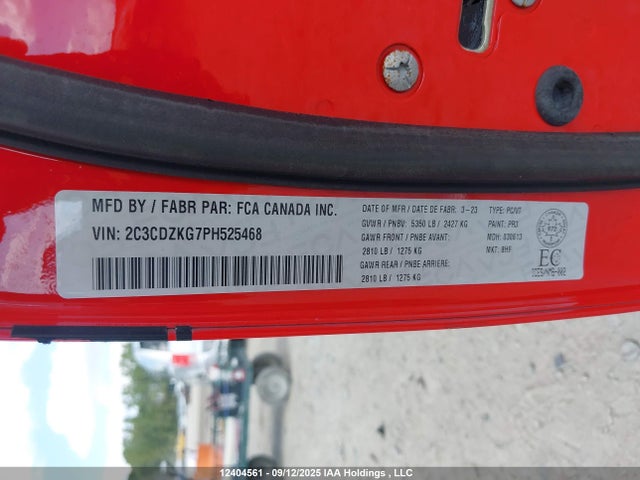 2C3CDZKG7PH525468 Dodge Challenger