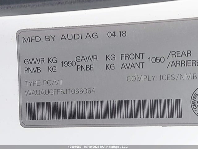 Audi A3 2018 WAUAUGFF5J1066064 Image 9