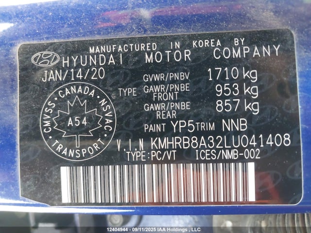 Hyundai mpi gamma ii 2020 KMHRB8A32LU041408 Image 9