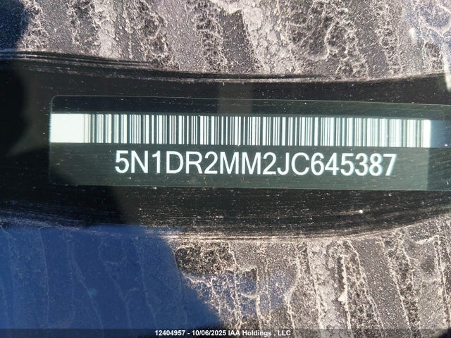 5N1DR2MM2JC645387 Nissan Pathfinder