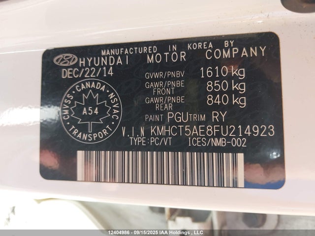 Hyundai dohc gdi gamma 2015 KMHCT5AE8FU214923 Image 19