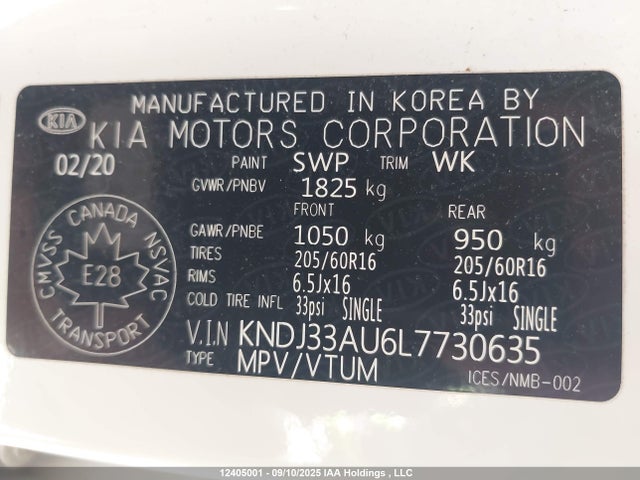 KIA mpi nu 2020 KNDJ33AU6L7730635 Image 19