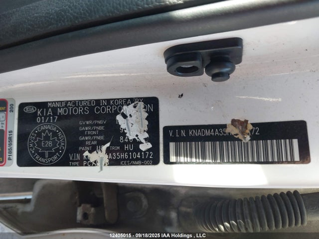 KNADM4A35H6104172 KIA Rio