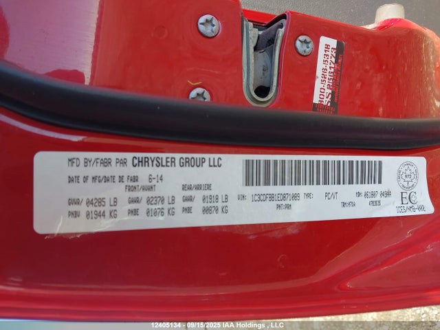 1C3CDFBB1ED871089 Dodge Dart