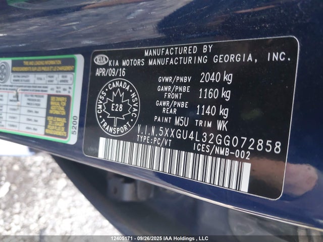 5XXGU4L32GG072858 KIA t-gdi theta ii