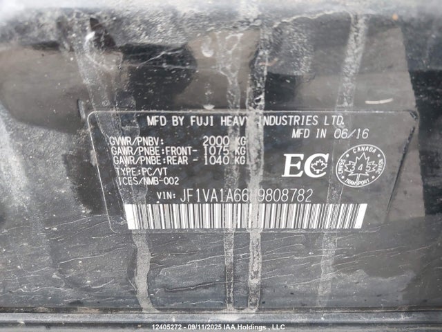 JF1VA1A66H9808782 Subaru dib