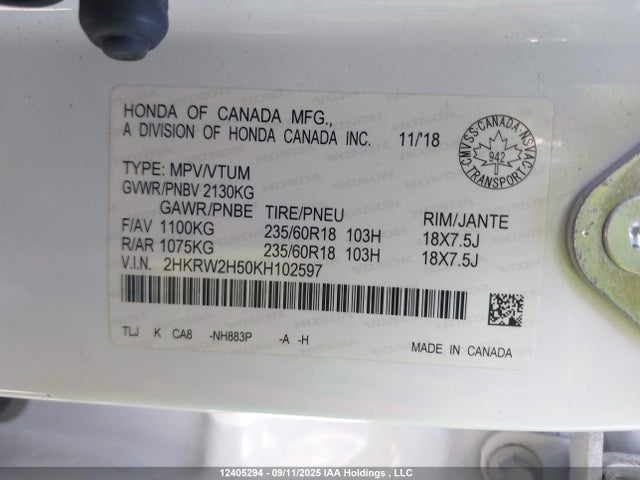 Honda l15be 2019 2HKRW2H50KH102597 Image 9