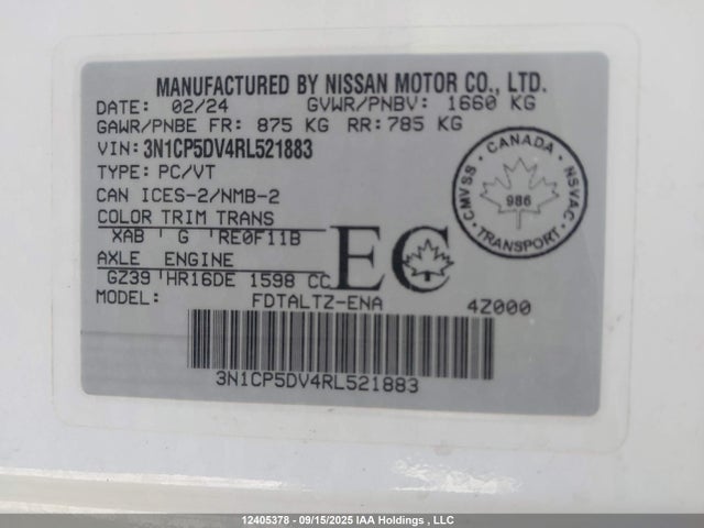 Nissan Kicks 2024 3N1CP5DV4RL521883 Image 9