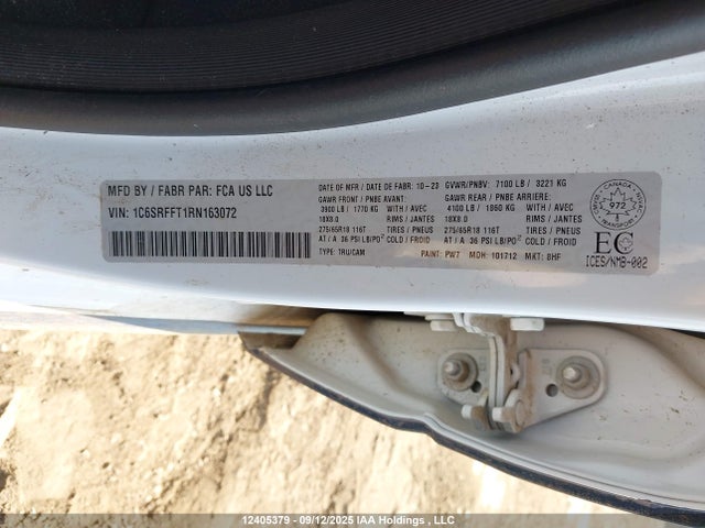 RAM 1500 2024 1C6SRFFT1RN163072 Image 9