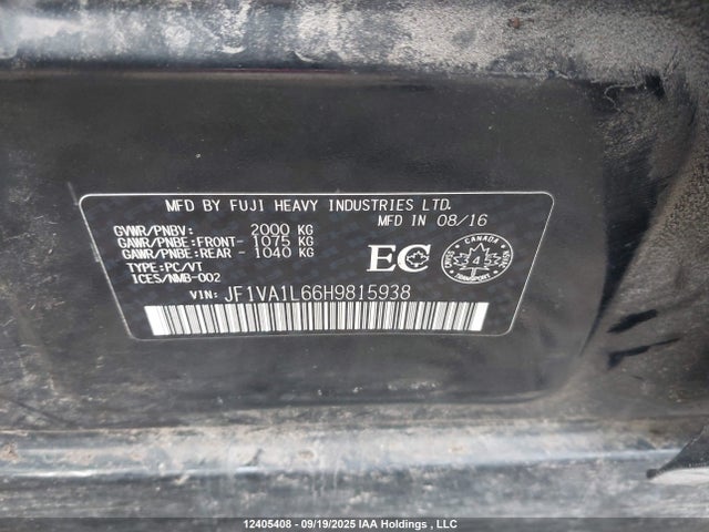 JF1VA1L66H9815938 Subaru Wrx Limited