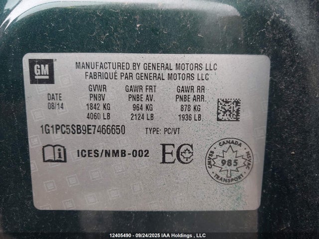 1G1PC5SB9E7466650 Chevrolet LUV
