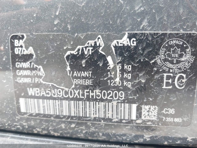 WBA5U9C0XLFH50209 BMW M340I