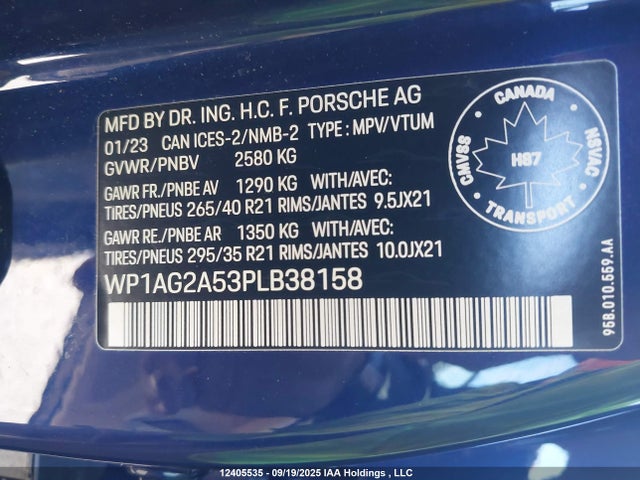 Porsche 2023 2023 WP1AG2A53PLB38158 Image 18