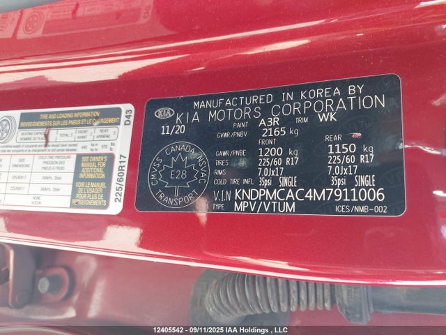 KIA gdi theta-ii 2021 KNDPMCAC4M7911006 Image 9