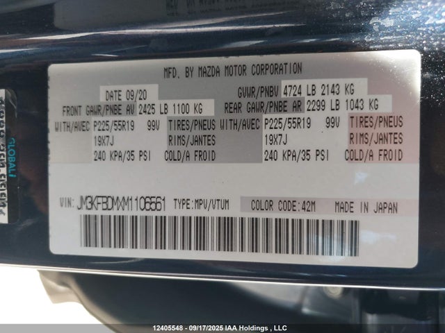 Mazda py cylinder decativation 2021 JM3KFBDMXM1106561 Image 18