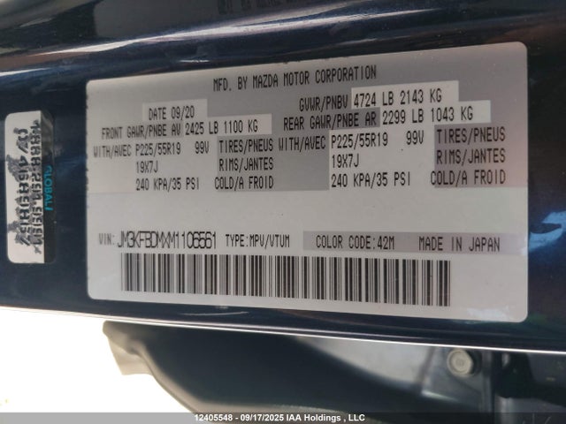 JM3KFBDMXM1106561 Mazda py cylinder decativation