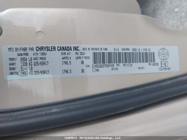 2C4RDGBG5FR507439 Dodge Grand Caravan