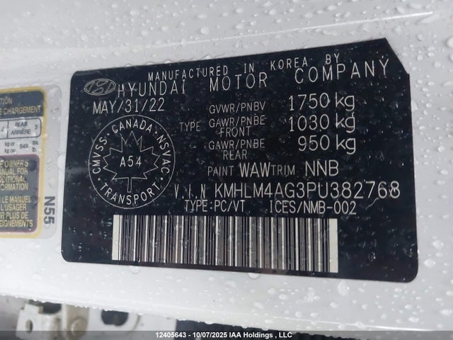 Hyundai mpi nu pe 2023 KMHLM4AG3PU382768 Image 9