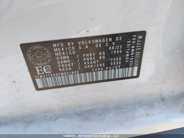 3VW2T7BU8PM002849 Volkswagen tsi