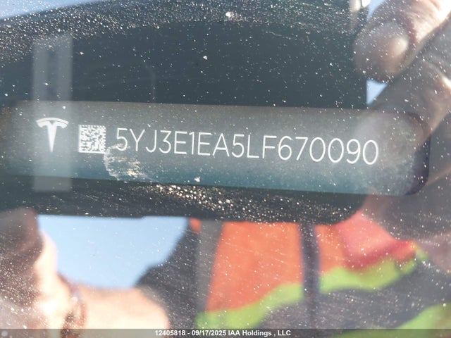5YJ3E1EA5LF670090 Tesla Model 3 Standard Range Plus