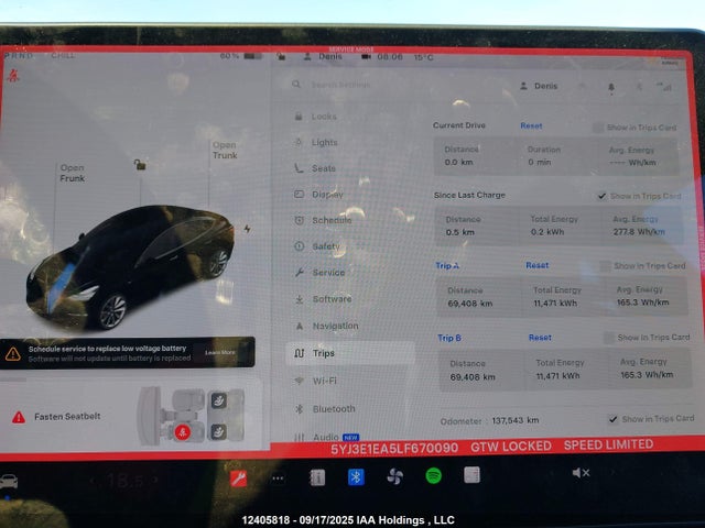 5YJ3E1EA5LF670090 Tesla Model 3 Standard Range Plus