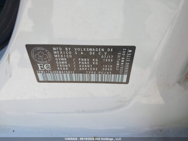 3VWL17AJ0HM415612 Volkswagen 1.8 tsi