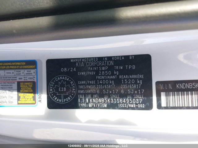KIA gdi lamda iii 2025 KNDNB5K31S6495037 Image 9