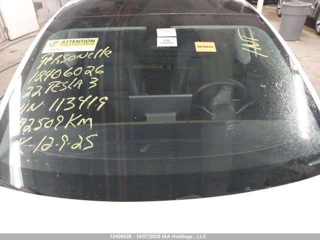Tesla MODEL 3 2022 5YJ3E1EB9NF113419 Image 18