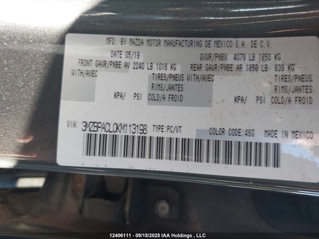 3MZBPACL0KM113198 Mazda py
