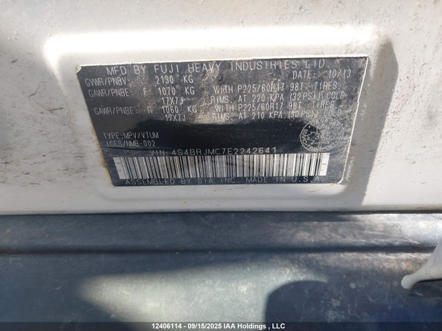 4S4BRJMC7E2242641 Subaru 3.6na C0