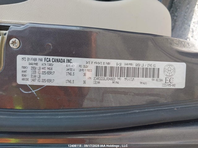 2C4RDGDG6JR340823 Dodge Grand Caravan